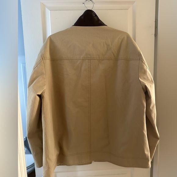 Zara Contrast Collar Jacket with Plaid Lining ZW Collection NWT - Picture 9 of 11